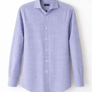 Proper Cloth $180 Men's Blue Checkered Shirt